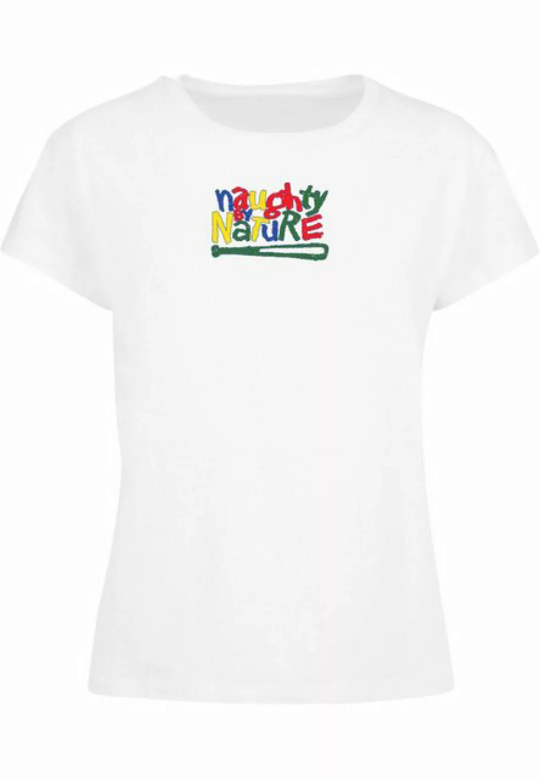 Merchcode T-Shirt Merchcode Damen Ladies Naughty By Nature - Color Logo Box günstig online kaufen