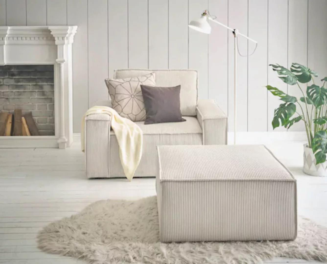 Home affaire Sessel »SHERWOOD«, Loveseat und Hocker im Set, passend zur Pol günstig online kaufen