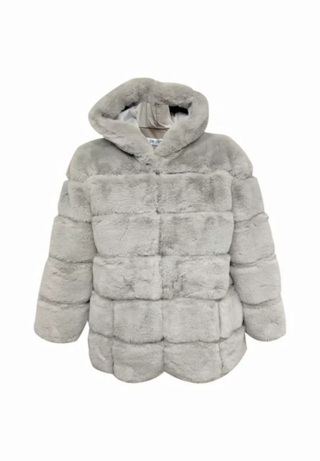 GINI LONDON Wintermantel Gini Horizontal Cut Fur Hooded Gini Horizontal ges günstig online kaufen