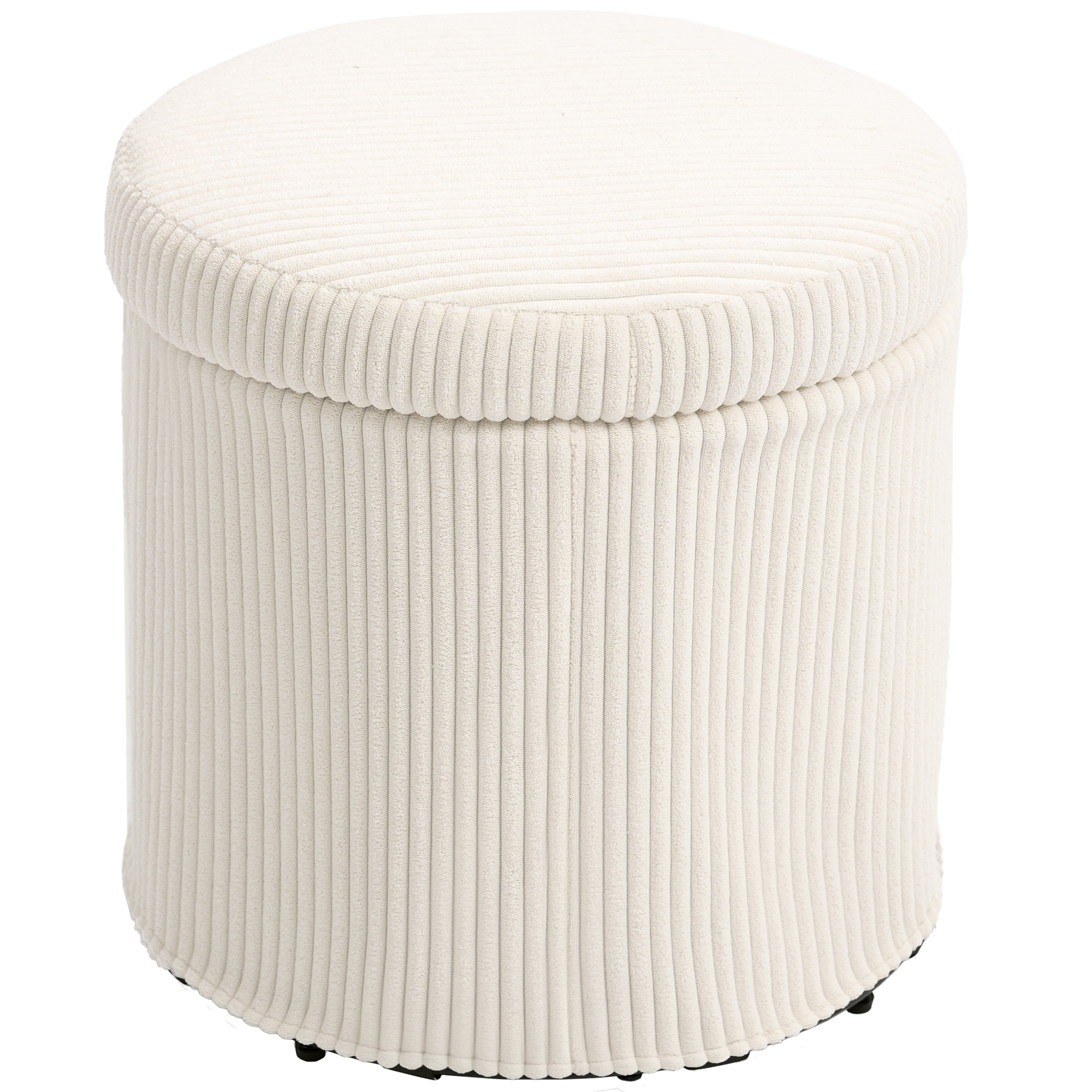 HOMCOM Pouf Aufbewahrung 32 L Wohnzimmerhocker Frisierhocker aus Cordflor m günstig online kaufen