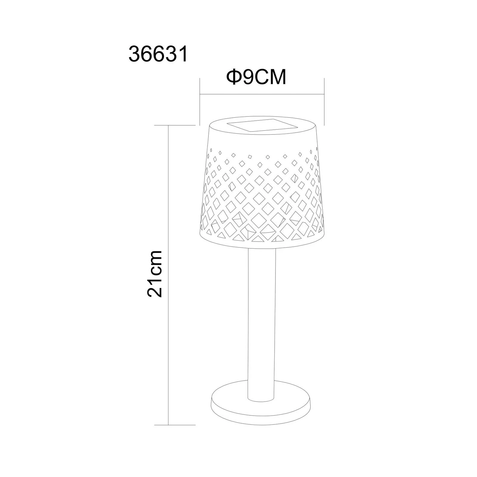 Solar-Akku-Tischleuchte 36631, IP44, schwarz günstig online kaufen