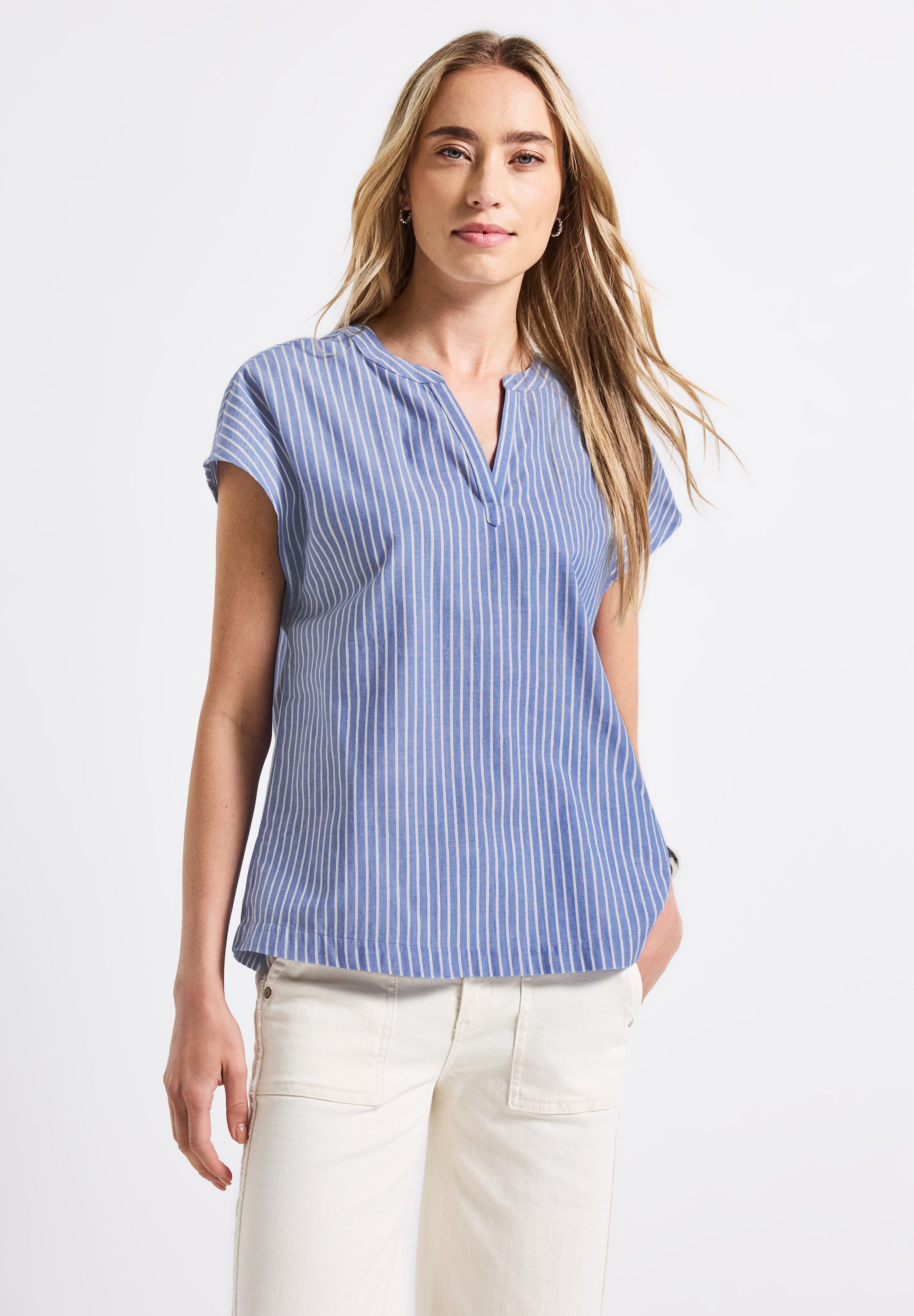 STREET ONE Shirtbluse, aus softem Materialmix günstig online kaufen