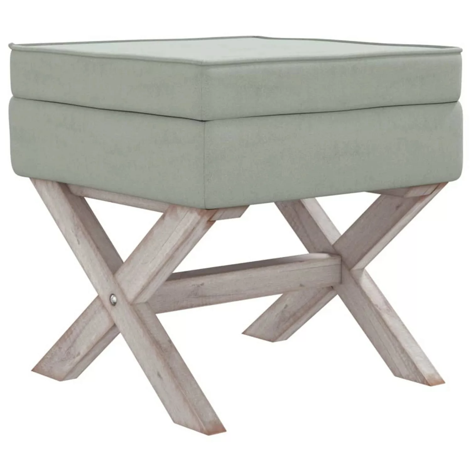 Vidaxl Hocker Mit Stauraum Hellgrau 45x45x49 Cm Samt günstig online kaufen