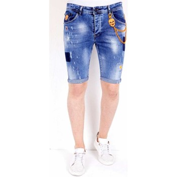 Local Fanatic  7/8 & 3/4 Hosen Stretch Shorts Mit Farbspritzer günstig online kaufen