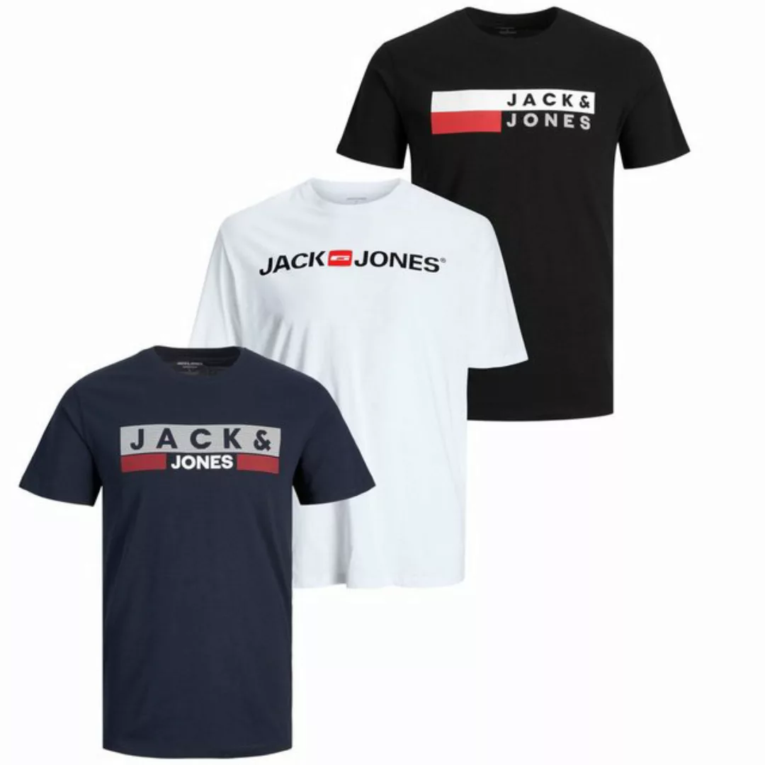 Jack & Jones T-Shirt tolle Designs im 3er Pack günstig online kaufen