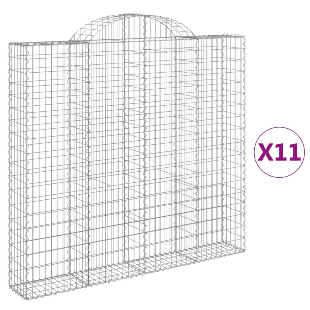 Vidaxl Gabionen Mit Hochbogen 11 Stk 200x30x180/200cm Verzinktes Eisen günstig online kaufen