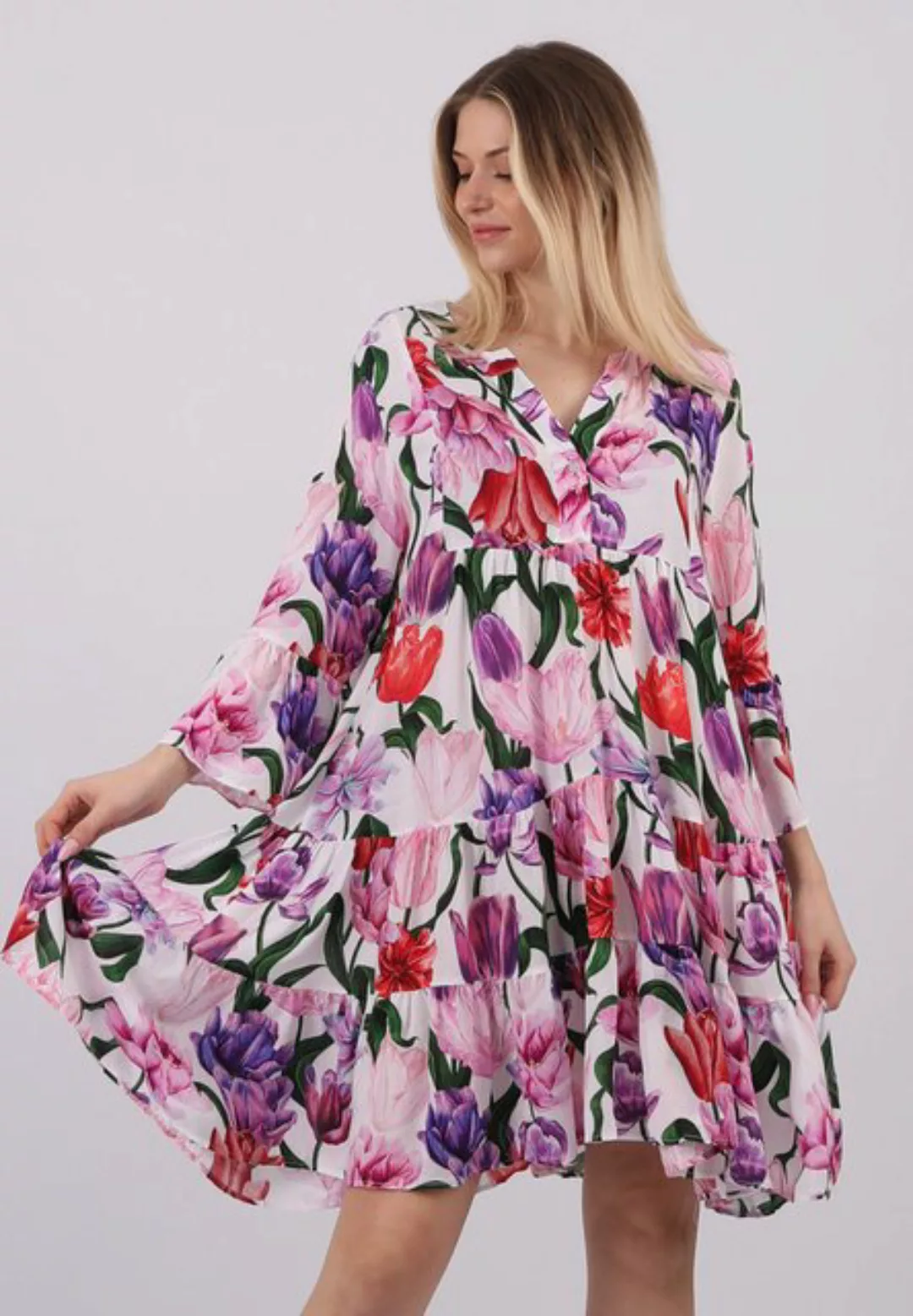 YC Fashion & Style Tunikakleid "Floraler Ibiza-Chic" – Tunika mit exotische günstig online kaufen