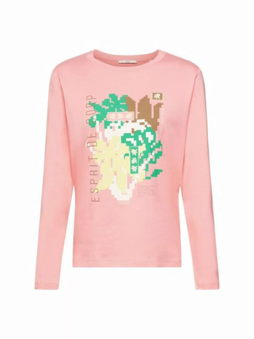 edc by Esprit Langarmshirt Longsleeve mit Retro-Print (1-tlg) günstig online kaufen