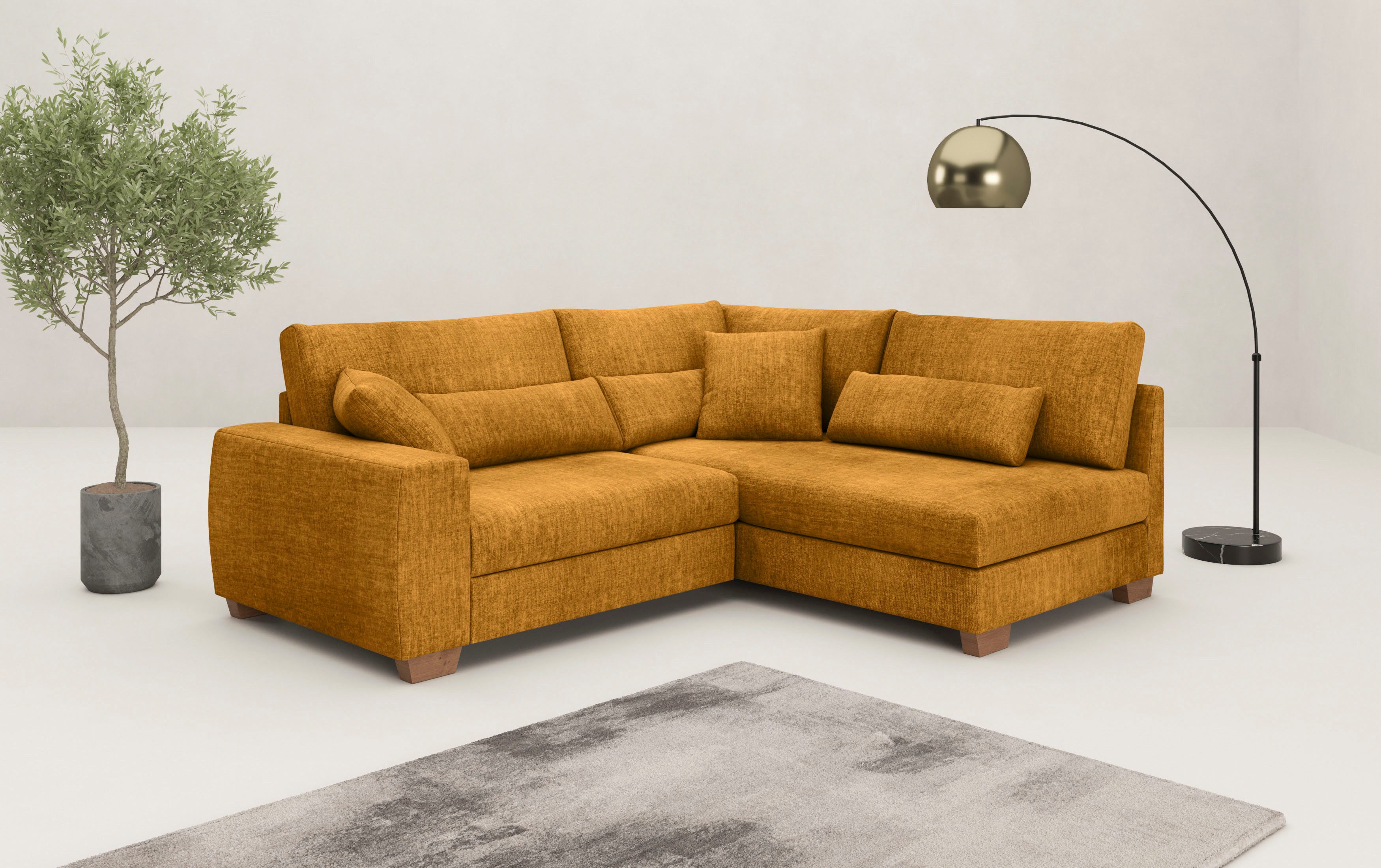 Mr. Couch Ecksofa "Helena L-Form, bis 140 kg belastbar", mit Taschenfederke günstig online kaufen
