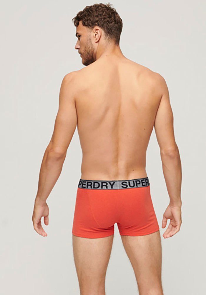 Superdry 3-er Set Trunks Schwarz, Grau & Orange günstig online kaufen