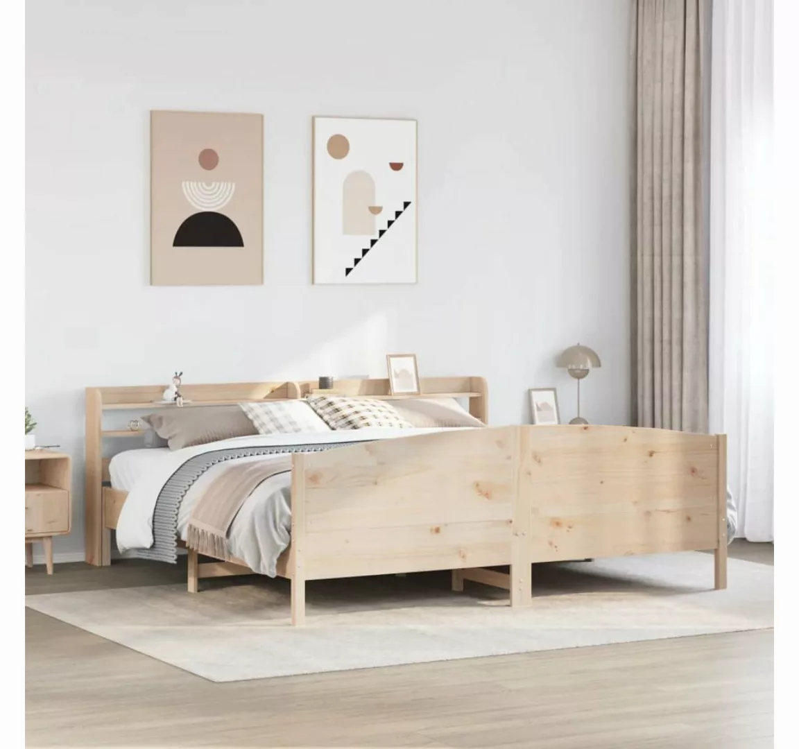 vidaXL Bett, Massivholzbett ohne Matratze 180x200 Kiefernholz günstig online kaufen