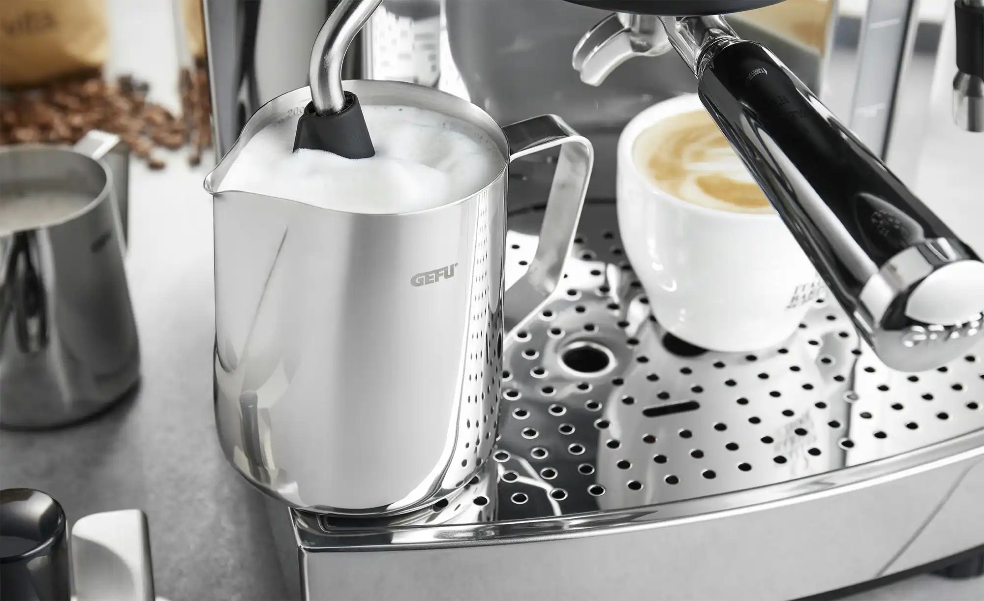 Milchkännchen  BARISTA ¦ silber ¦ Edelstahl ¦ Maße (cm): B: 9,2 H: 11,2 Ges günstig online kaufen