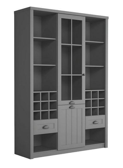 Xlmoebel Vitrine Holzschrank mit Vitrine und handgefertigten Möbeln (1-St., günstig online kaufen