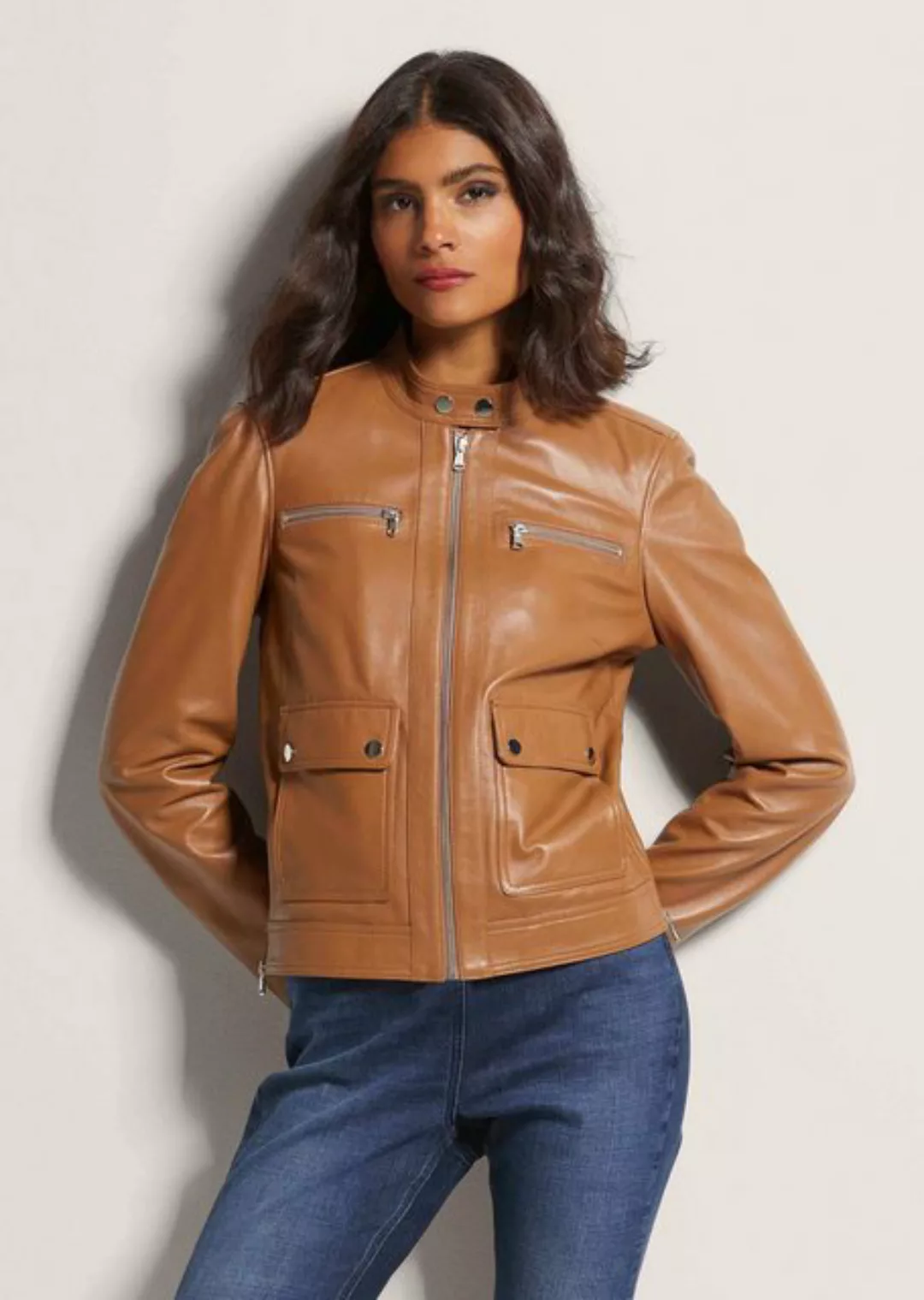 MADELEINE Lederjacke Biker-Jacke aus Lammnappa günstig online kaufen