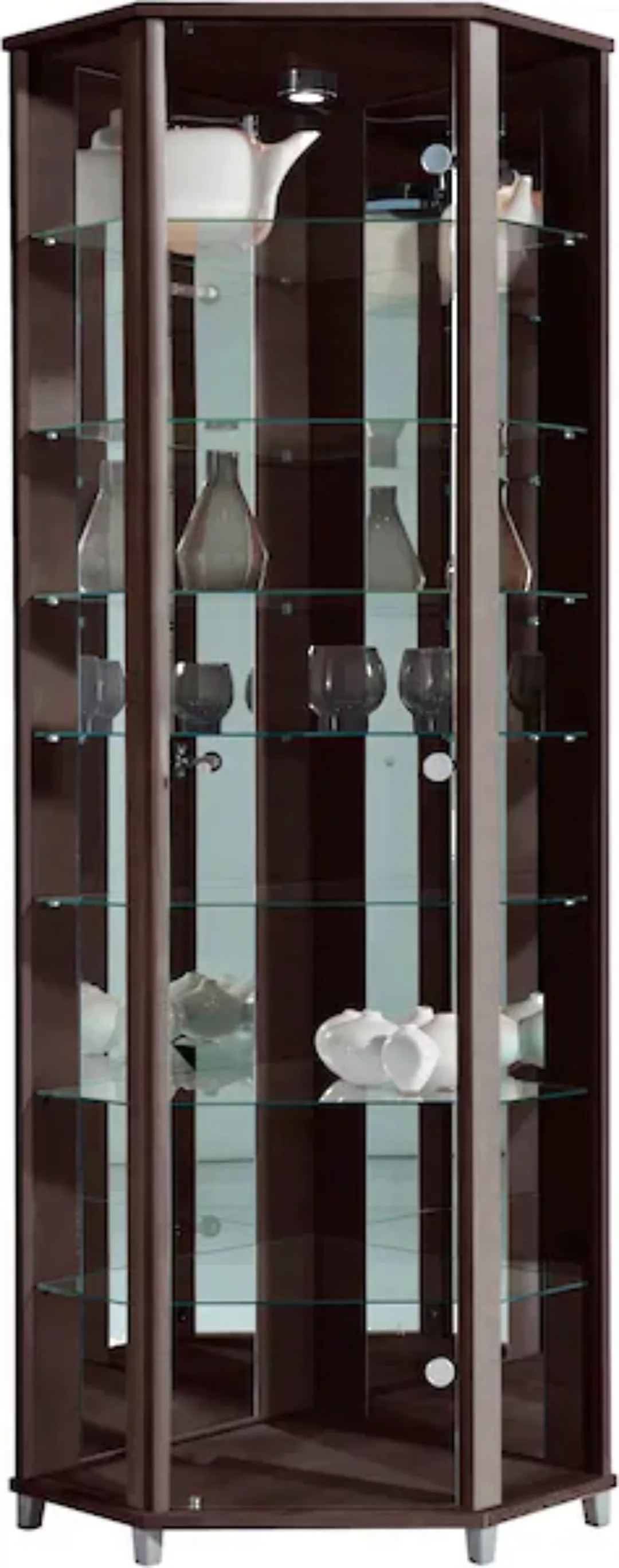 fif möbel Vitrine "TRIO", Eckvitrine/Glasvitrine 1x Glastür, perfekt für Sa günstig online kaufen