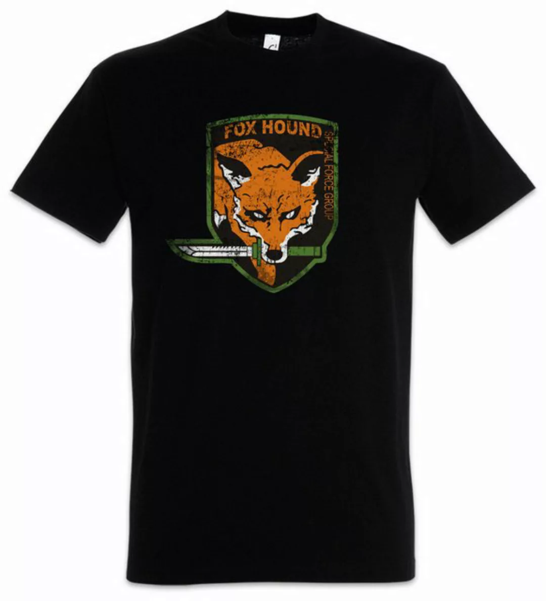 Urban Backwoods Print-Shirt Foxhound Logo Herren T-Shirt Big Boss Metal Fox günstig online kaufen