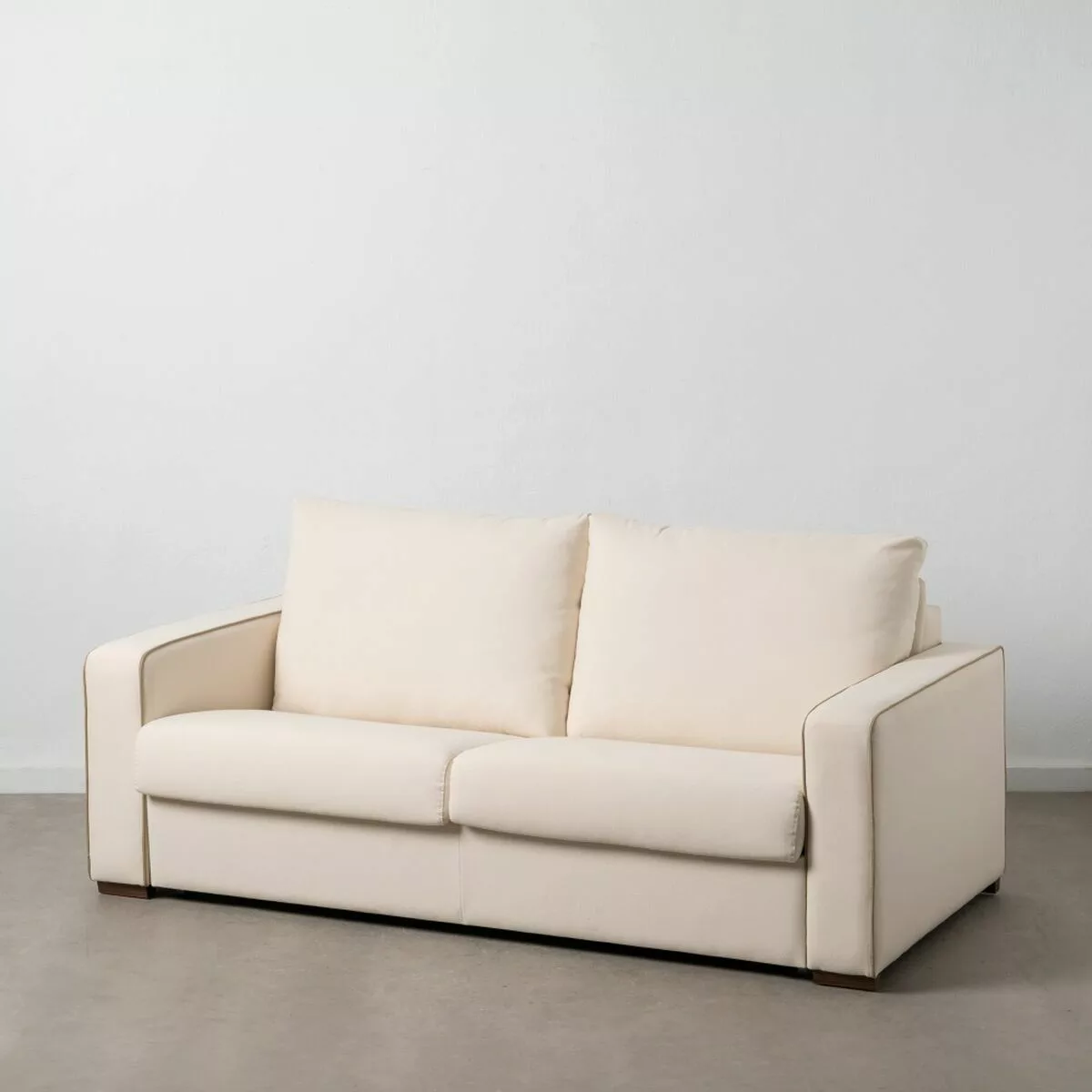 Sofa 195 X 95 X 88 Cm Synthetische Stoffe Creme günstig online kaufen