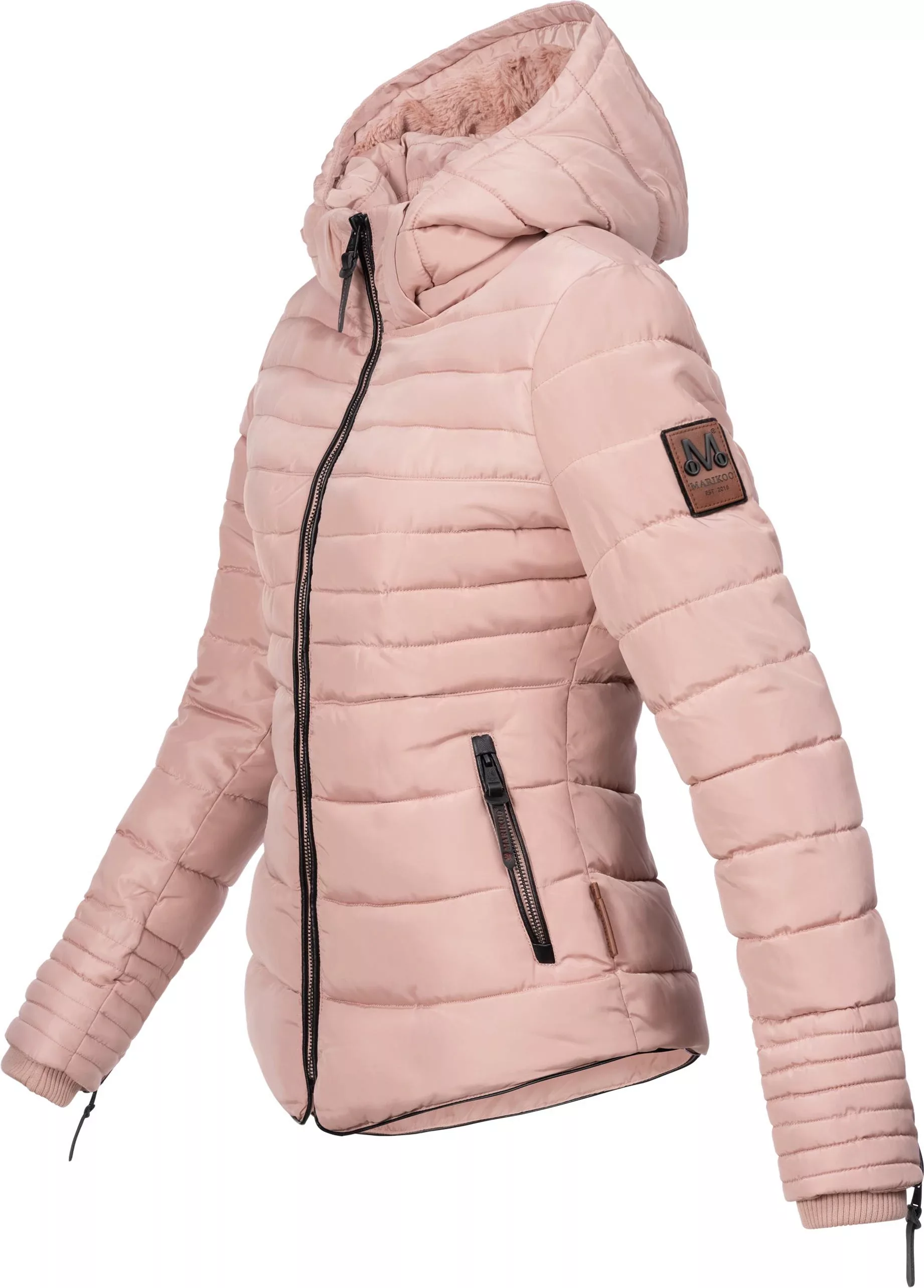 Marikoo Winterjacke "Amber", mit Kapuze, stylische Steppjacke mit Teddyfutt günstig online kaufen