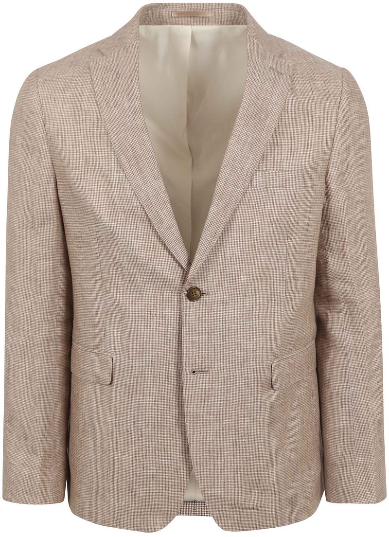 Suitable Blazer Pepita Leinen Beige - Größe 54 günstig online kaufen