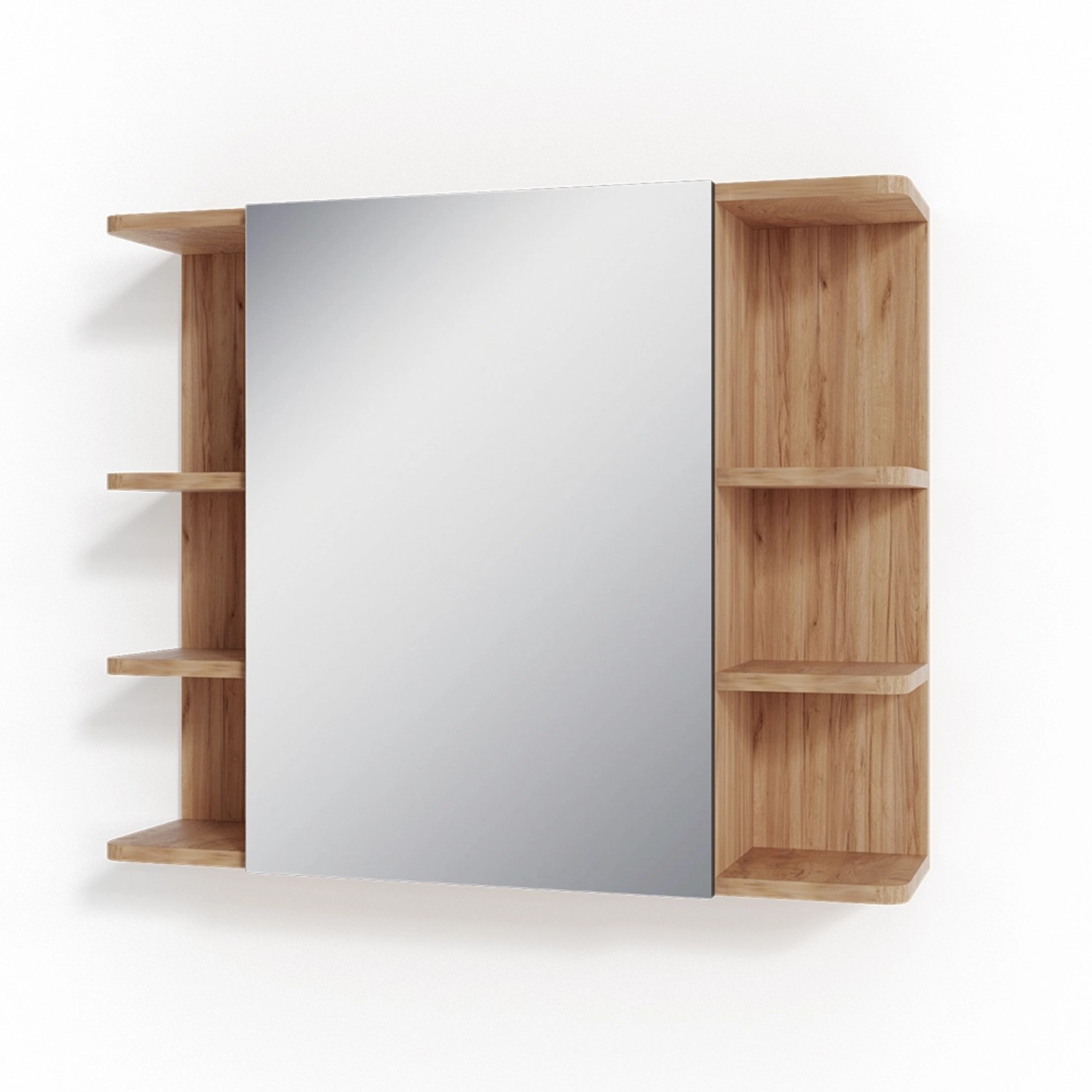 Vicco Badezimmerspiegelschrank Fynn, Goldkraft Eiche/Anthrazit, 79.6 günstig online kaufen