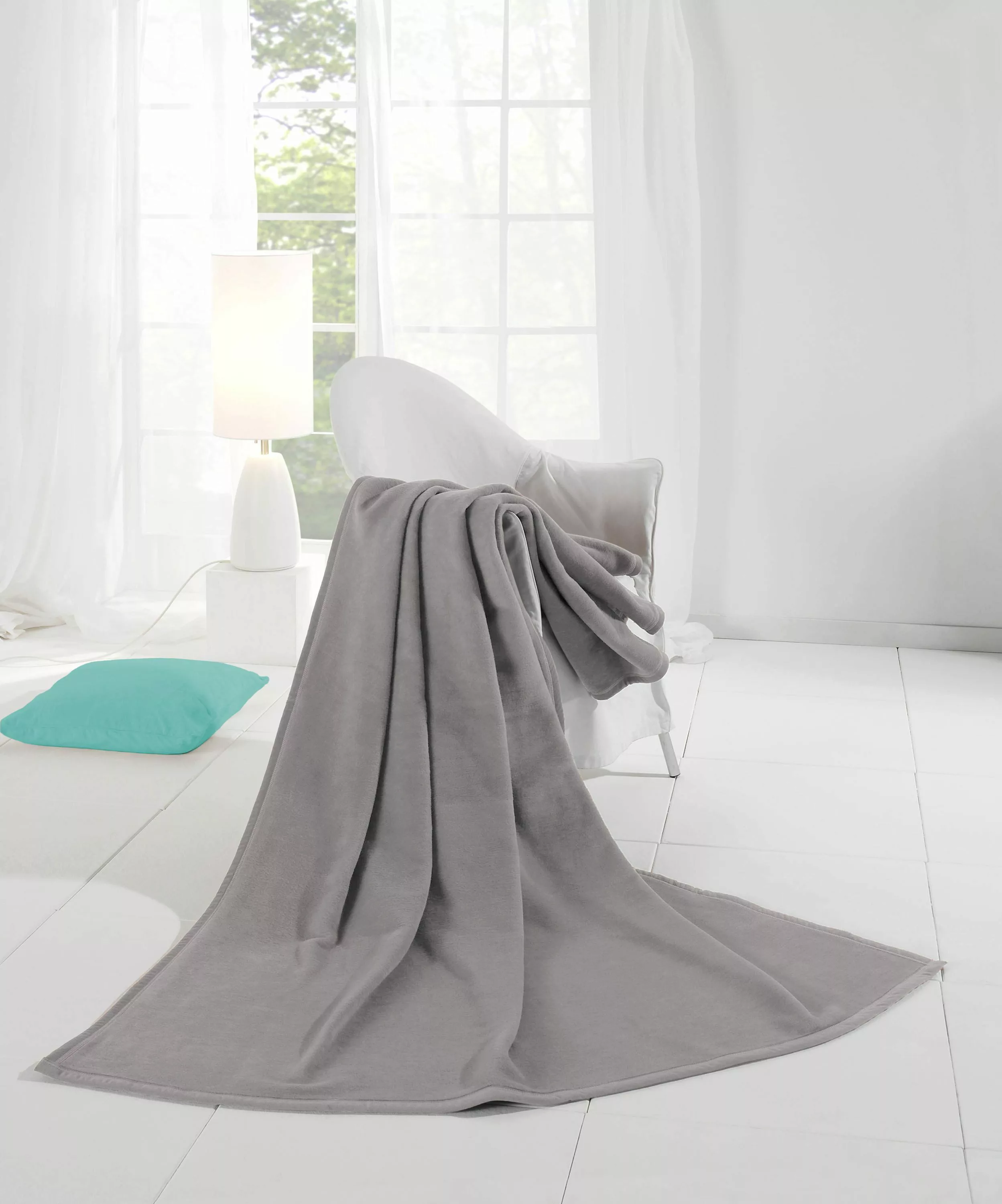Wohndecke Cotton Home, Biederlack, im Uni günstig online kaufen