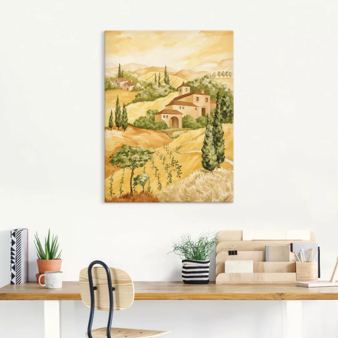 Artland Leinwandbild "hellbraune Landschaft", Europa, (1 St.), auf Keilrahm günstig online kaufen
