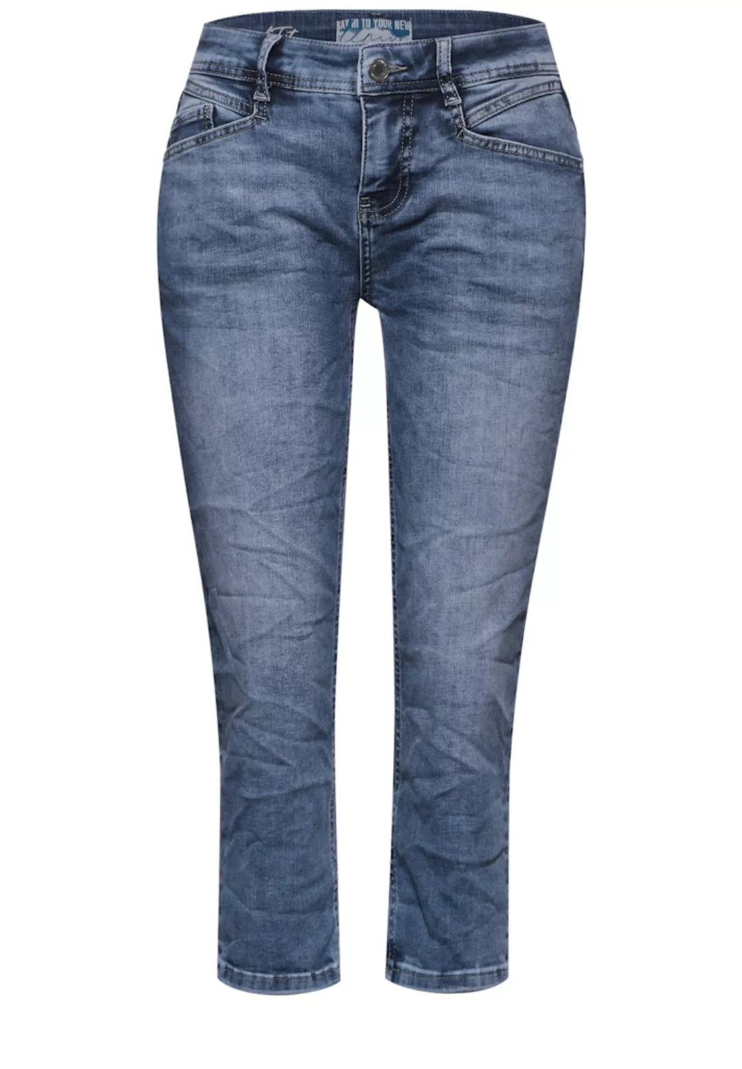 STREET ONE 3/4-Jeans Street One 3/4 Jeans im Casual Fit in Mid Blue Ran (1- günstig online kaufen