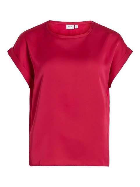 Vila T-Shirt Satin Blusen T-Shirt Kurzarm Basic Top Glänzend VIELLETTE 4599 günstig online kaufen