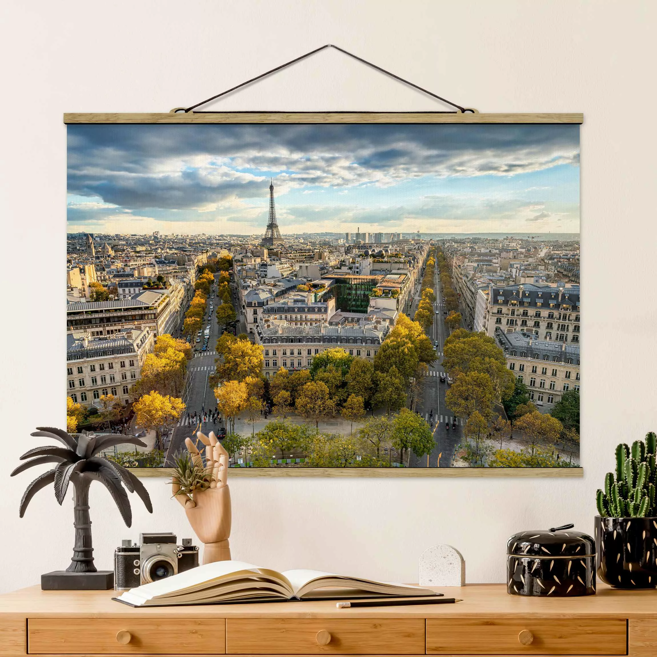 Stoffbild mit Posterleisten Nice day in Paris günstig online kaufen