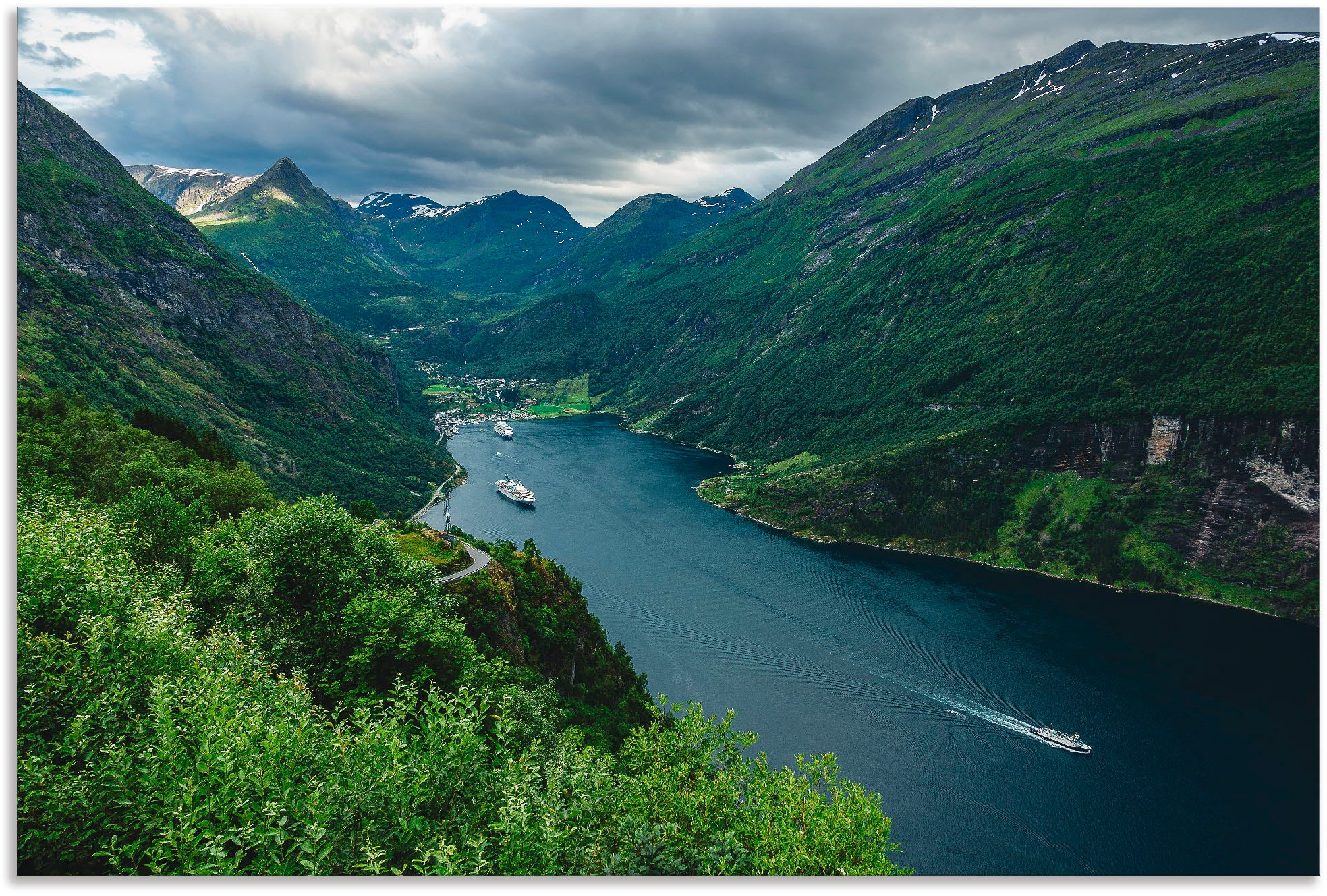Artland Wandbild "Blick auf den Geirangerfjord Norwegen", Küste, (1 St.), a günstig online kaufen