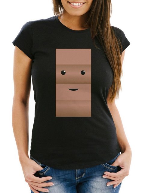 MoonWorks Print-Shirt Damen T-Shirt T-Shirt Milch und Schokolade Kostüm Par günstig online kaufen