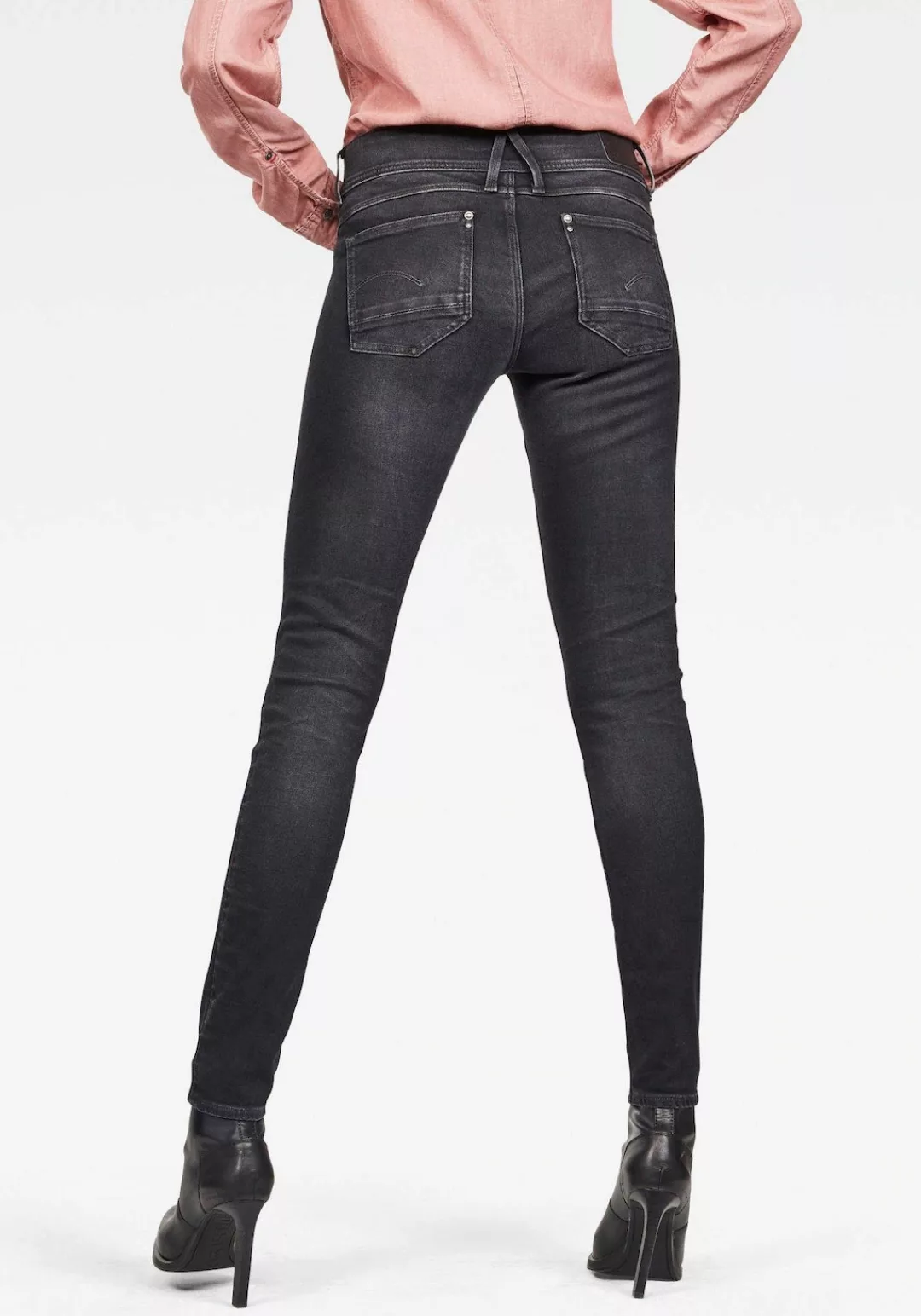 G-Star Damen Jeans Lynn Mid Waist Super Skinny Fit - Blau - Faded Blue günstig online kaufen