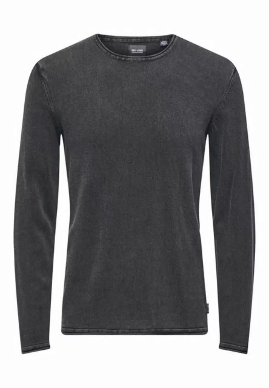 ONLY & SONS Strickpullover Lässiger Feinstrick Pullover Washed Design Rundh günstig online kaufen