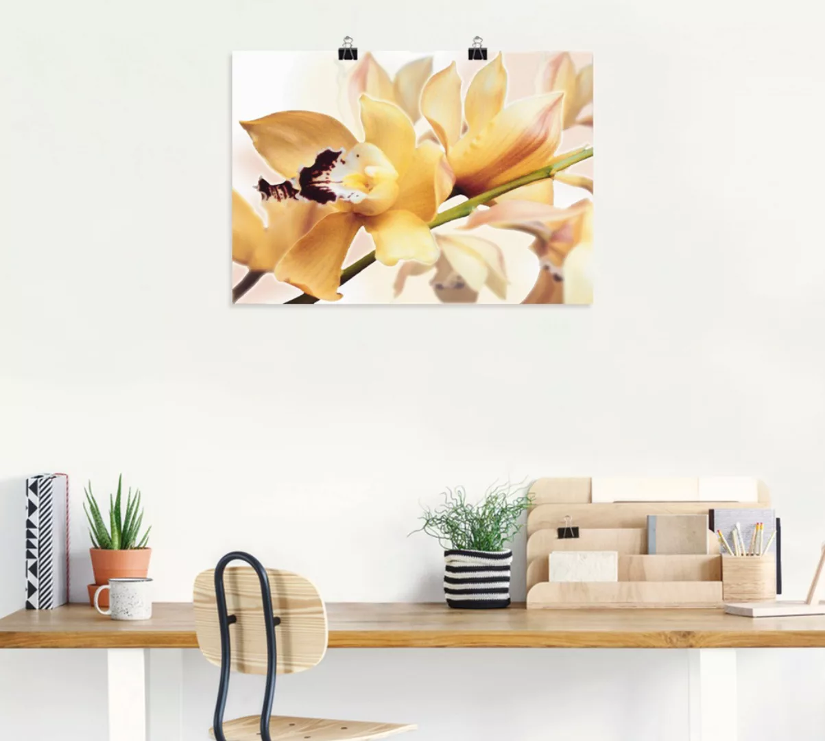 Artland Wandbild "Gelbe Orchidee", Blumenbilder, (1 St.), als Alubild, Outd günstig online kaufen