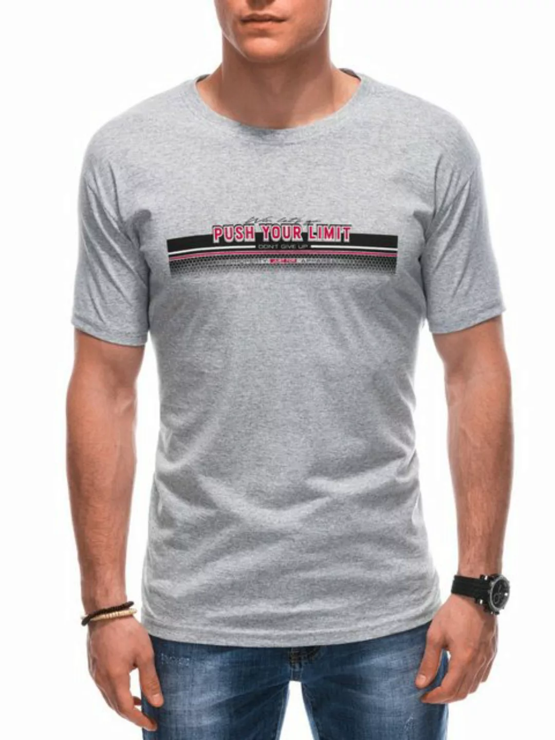 Edoti Print-Shirt Bedrucktes T-Shirt für Männer günstig online kaufen