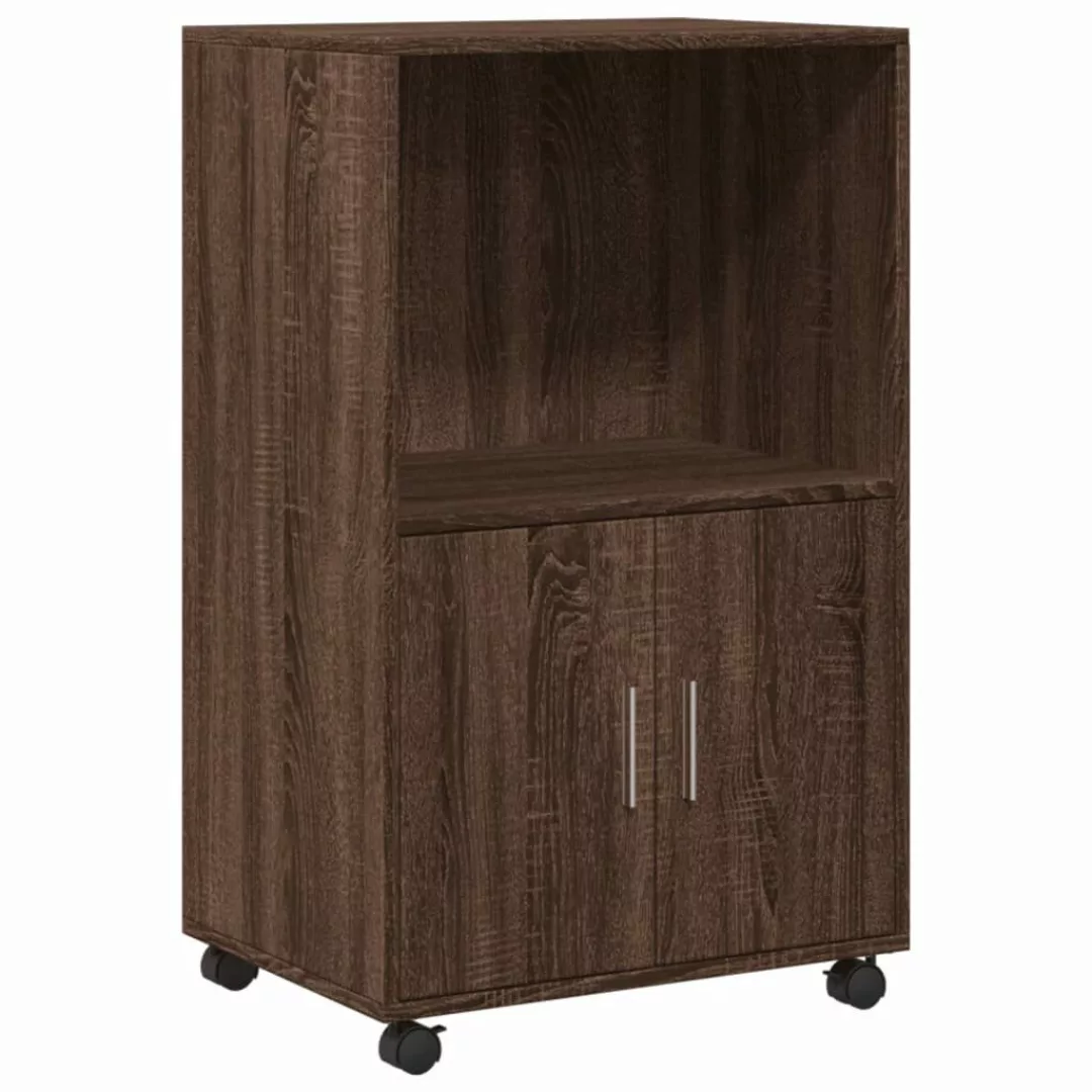 vidaXL Sideboard Rollschrank Braun Eichen-Optik 55x40x91 günstig online kaufen