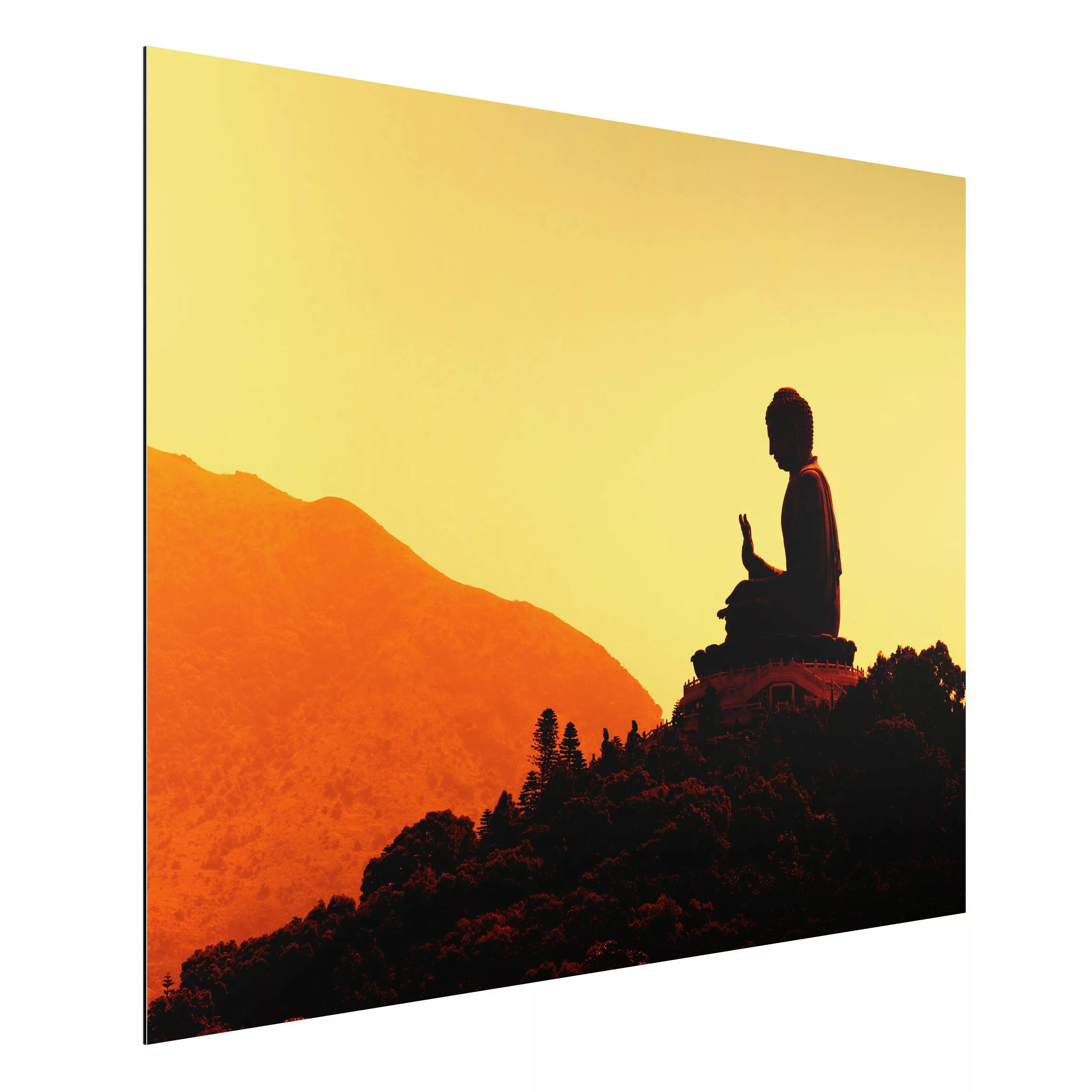 Alu-Dibond Bild Spirituell - Querformat 4:3 Resting Buddha günstig online kaufen