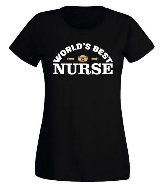 G-graphics T-Shirt Damen T-Shirt - World´s best Nurse Slim-fit-Shirt, mit F günstig online kaufen