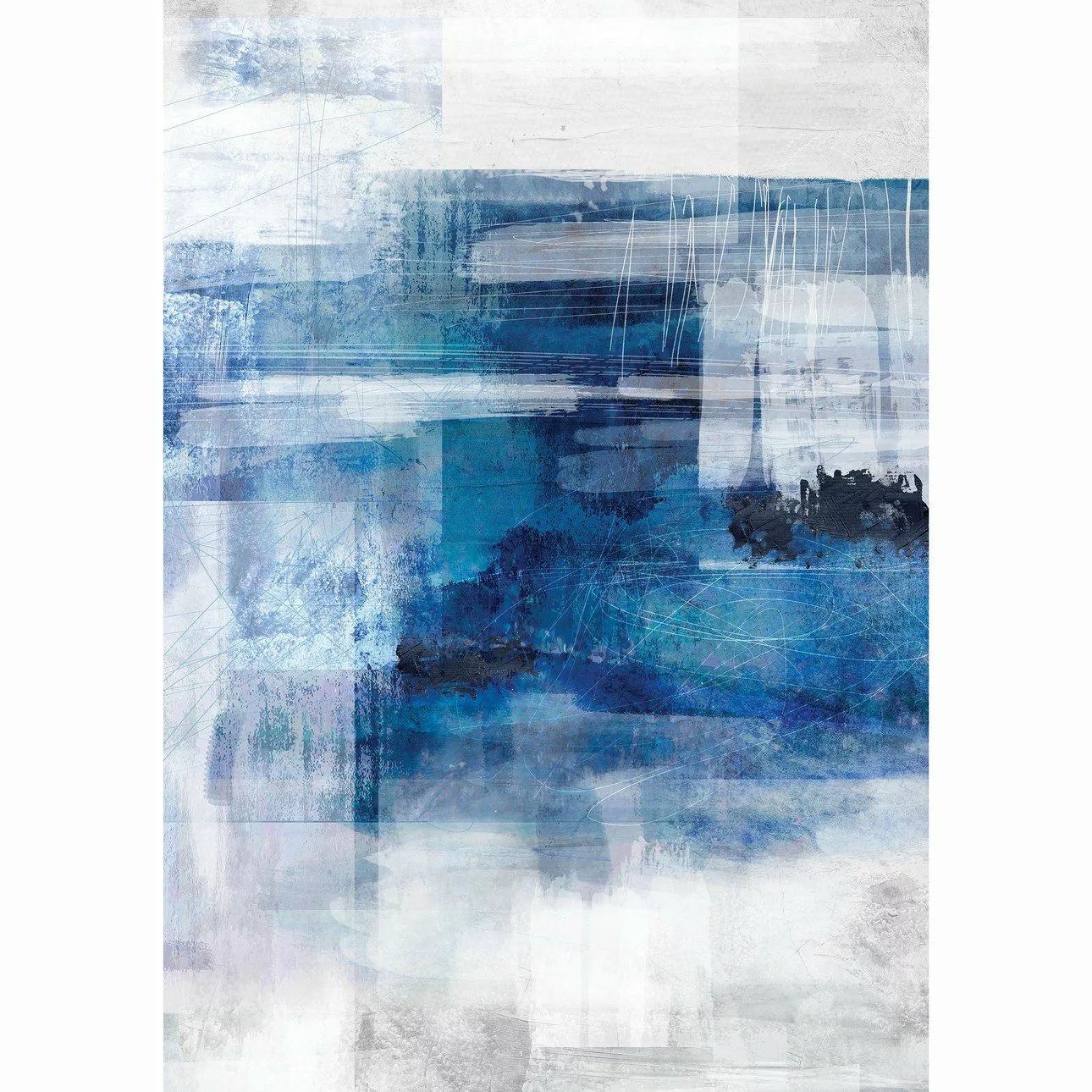 Leinwandbild Blue Abstract, 35 x 50 cm günstig online kaufen