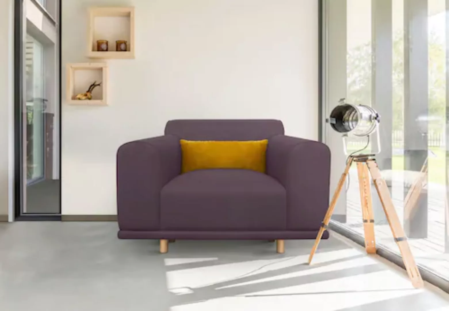 andas Loveseat »Maroon Sessel«, in skandinavischem Design, mit losem Kissen günstig online kaufen