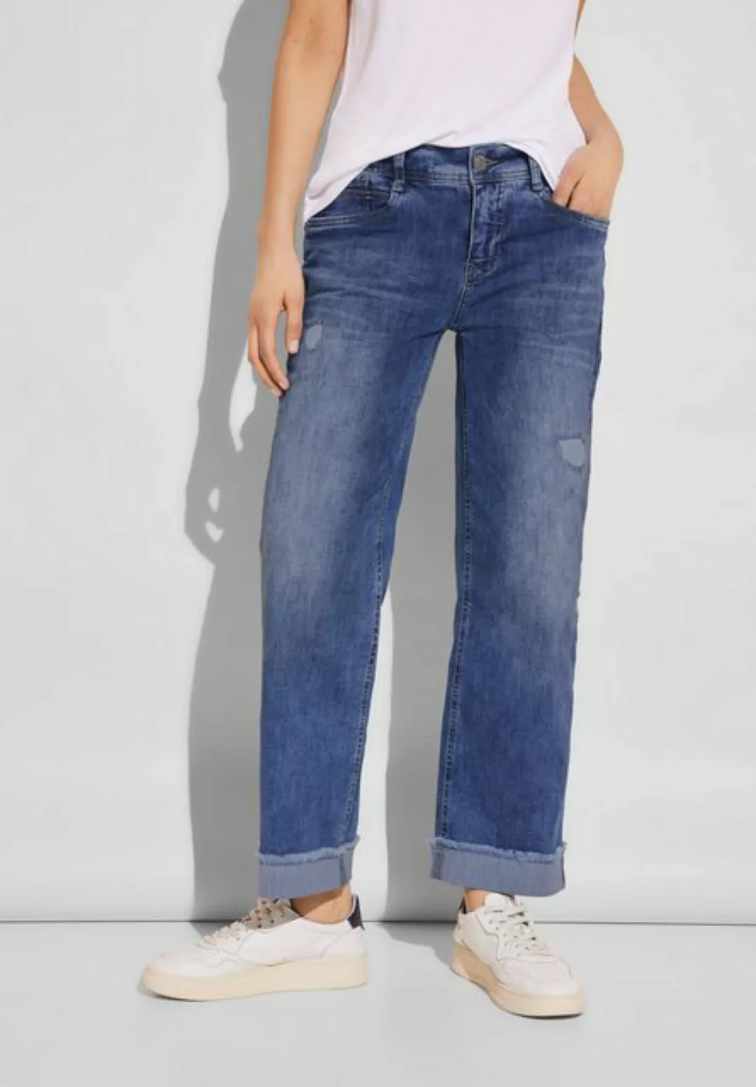 STREET ONE Comfort-fit-Jeans im Destroyed-Look günstig online kaufen