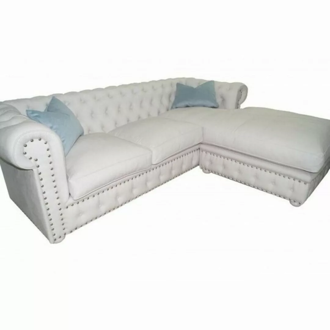 JVmoebel Ecksofa, Sofa Samt Ecksofa Chesterfield Textil Stoff Eckcouch Pols günstig online kaufen