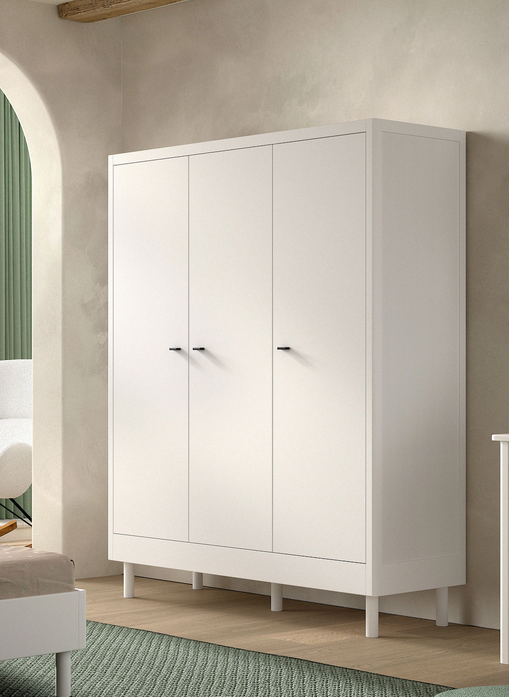 Home affaire Kleiderschrank "Forrest mit 3 Drehtüren (Soft-Close), Made in günstig online kaufen
