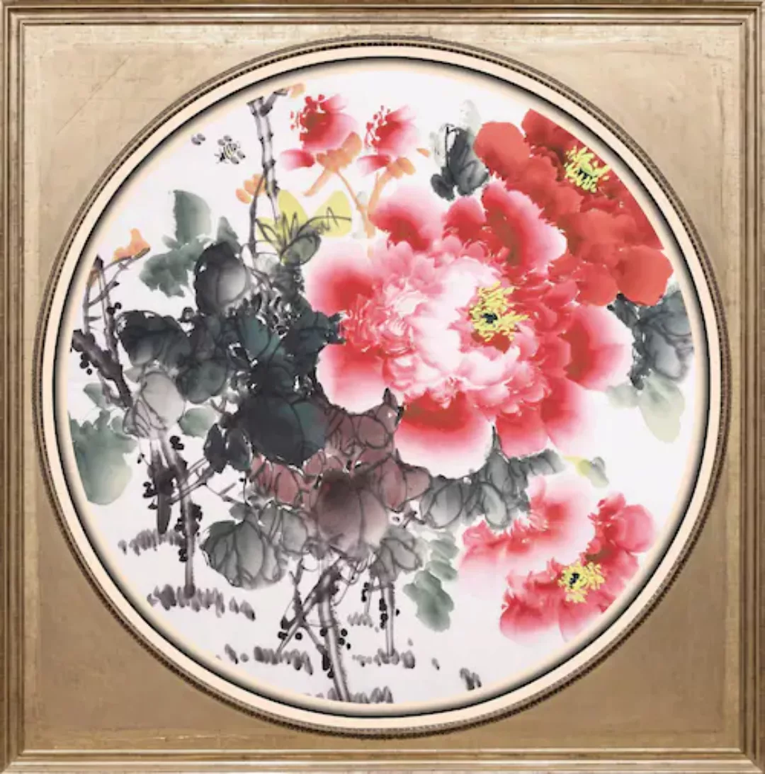queence Acrylglasbild "Rote Blüten" günstig online kaufen