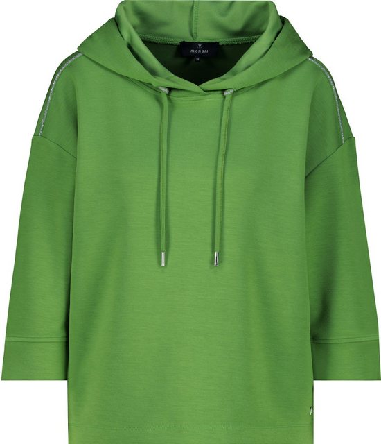 Monari Sweatshirt Sweatshirt mit Schmuckkette avocado günstig online kaufen