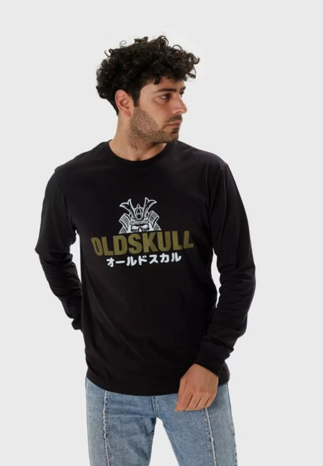 Oldskull Langarmshirt Basic Classic Samurai Logo günstig online kaufen