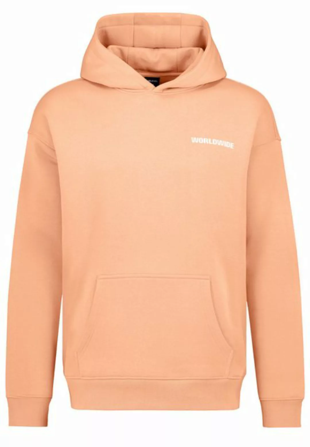 SUBLEVEL Hoodie Kapuzenpullover mit Print und Kängurutasche Sweat WORLDWIDE günstig online kaufen