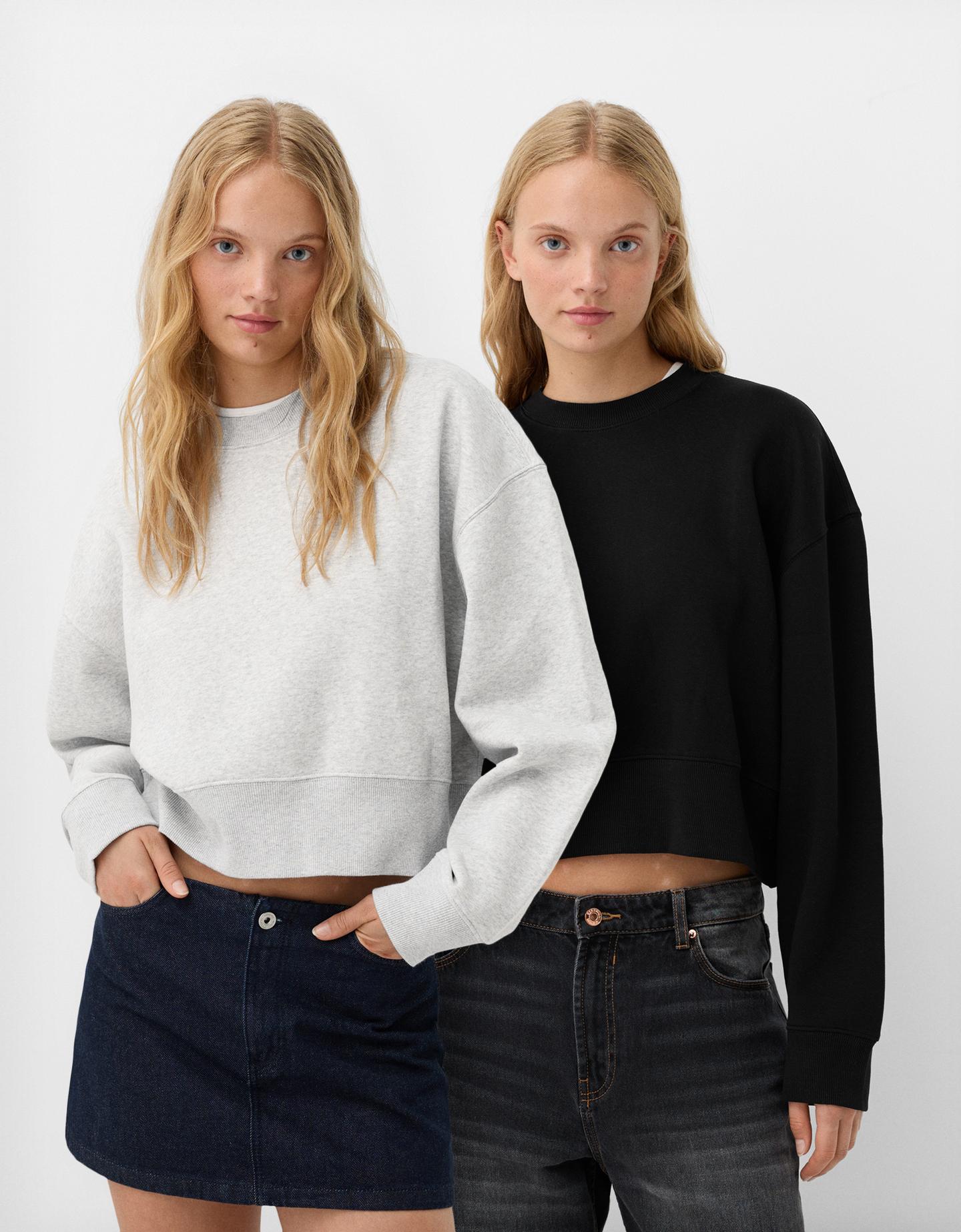 Bershka 2er-Pack Regular-Fit-Sweatshirts Damen Xs Kombiniert günstig online kaufen