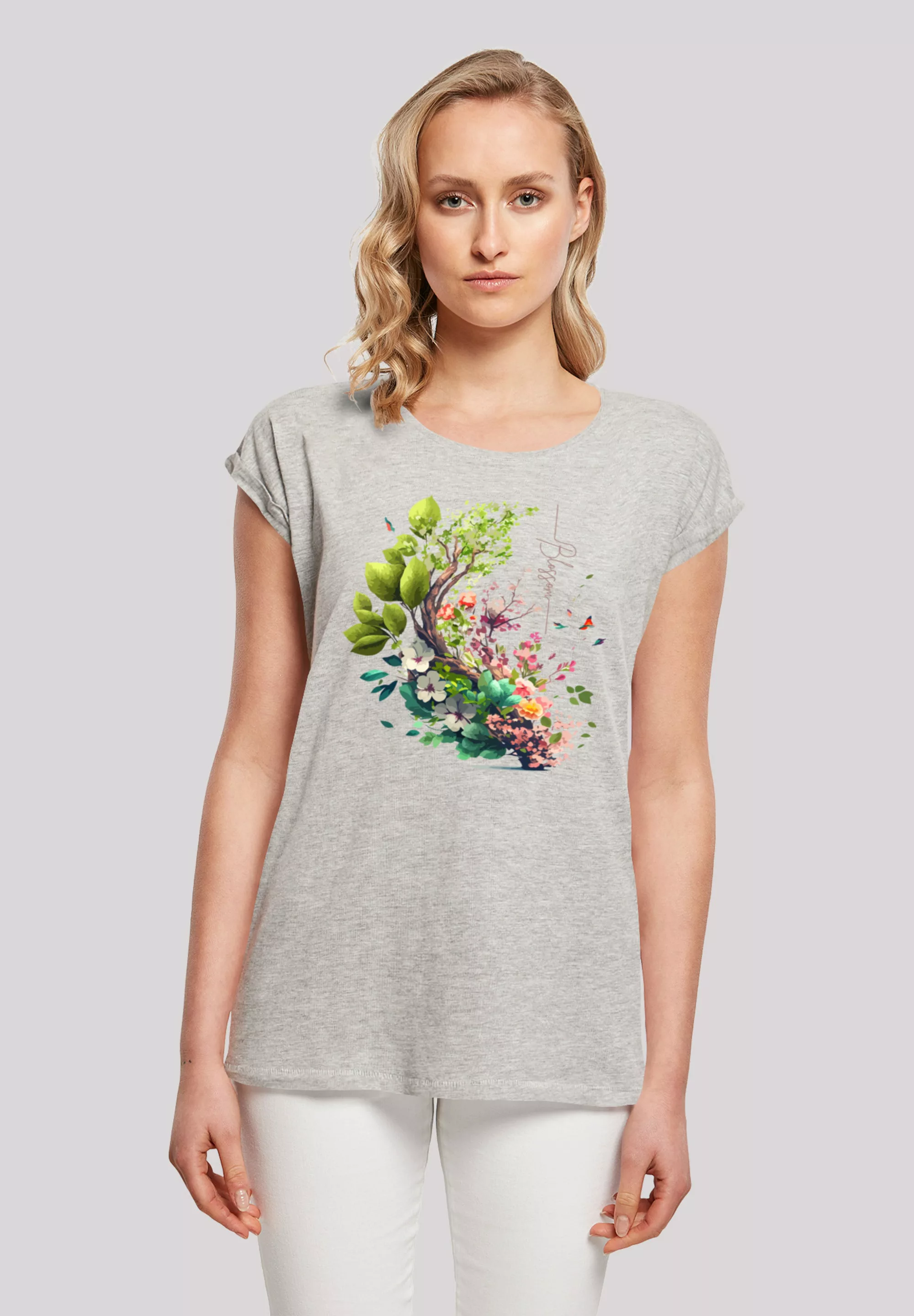 F4NT4STIC T-Shirt "Baum mit Blumen" günstig online kaufen