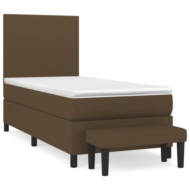 vidaXL Boxspringbett Boxspringbett mit Matratze und Fusshocker Stoff (100x günstig online kaufen